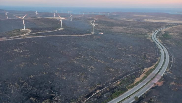 Çeşme’deki yangın kısmen kontrol altına alındı