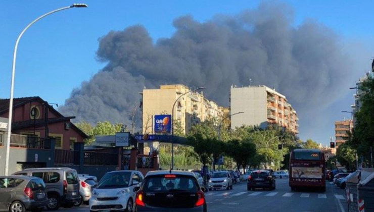 İtalya’nın başkenti Roma’da yangın