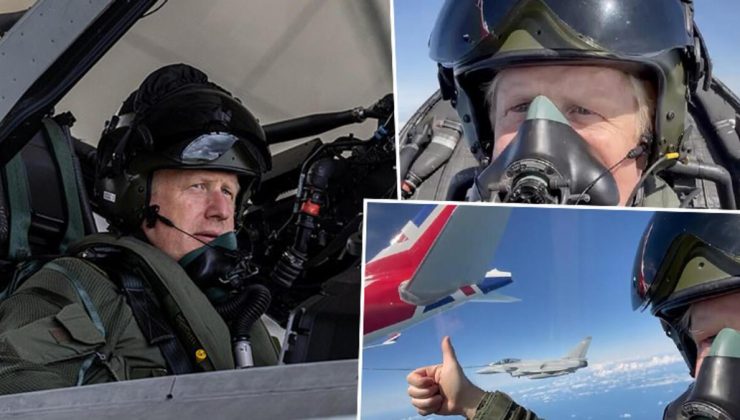 Sosyal medya bu görüntüleri konuşuyor… Boris Johnson giderayak pilot oldu!