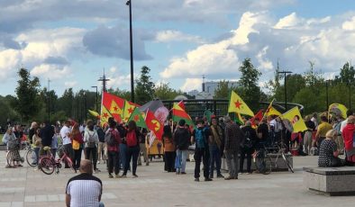 Finlandiya’da terör örgütü PKK yandaşları gösteri düzenledi