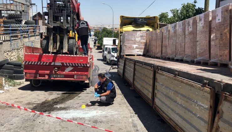 Forkliftin altında kalan operatör hayatını kaybetti