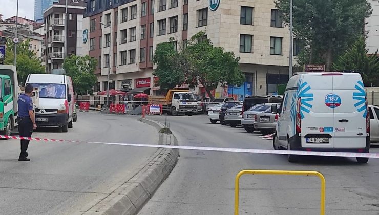 Şişli’de iş makinesi doğalgaz borusunu deldi