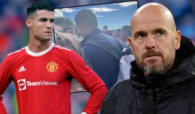 Son dakika: Cristiano Ronaldo’nun olay hareketi sonrası Manchester United menajeri Erik ten Hag’dan açıklama geldi