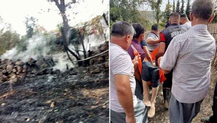 Bahçesindeki çalıları ateşe verdi, alevler kontrolden çıkınca kalp krizi geçirip öldü