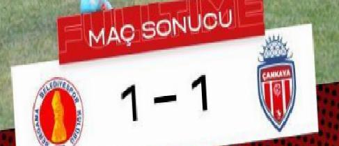 Bergama Belediyespor-Çankaya FK maç sonucu: 1-1