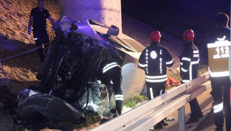 Kuzey Marmara Otoyolu’nda araç devrildi: 1 ölü, 1 yaralı