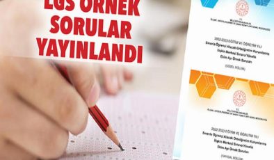 LGS örnek sorular yayınlandı