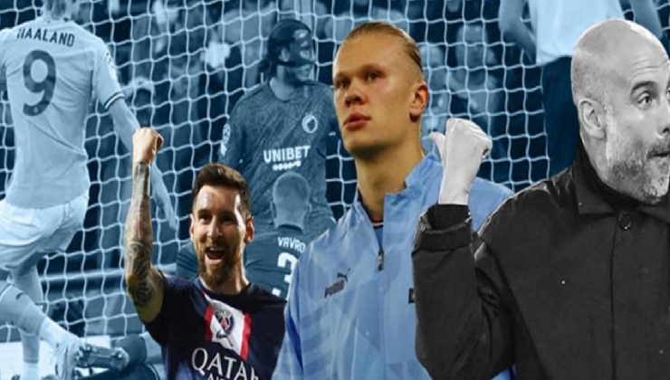 Son Dakika: UEFA Şampiyonlar Ligi’nde çılgın gece! Erling Haaland yine rekor kırdı, Messi imkansızı başardı, Guardiola’nın tepkisi viral oldu… “İnsan değil”