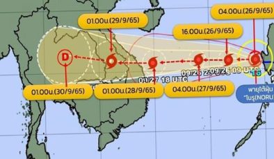 Tayland’da Noru Tayfunu alarmı: 29 Ekim’de vurması bekleniyor