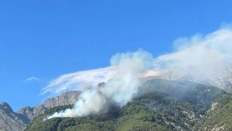 Yunanistan’ın Semadirek Adası’nda yangın çıktı