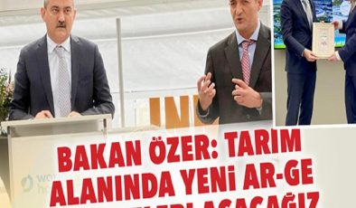 Bakan Özer: Tarım alanında yeni Ar-Ge merkezleri açacağız