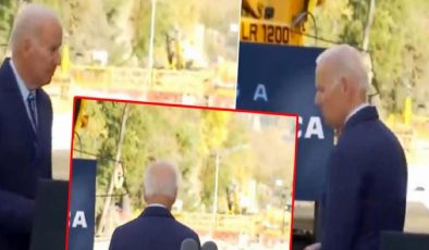 Joe Biden bir kez daha dünyanın diline düştü… Kürsüde ne yapacağını şaşırdı, yolunu bulamayınca aşağı inemedi