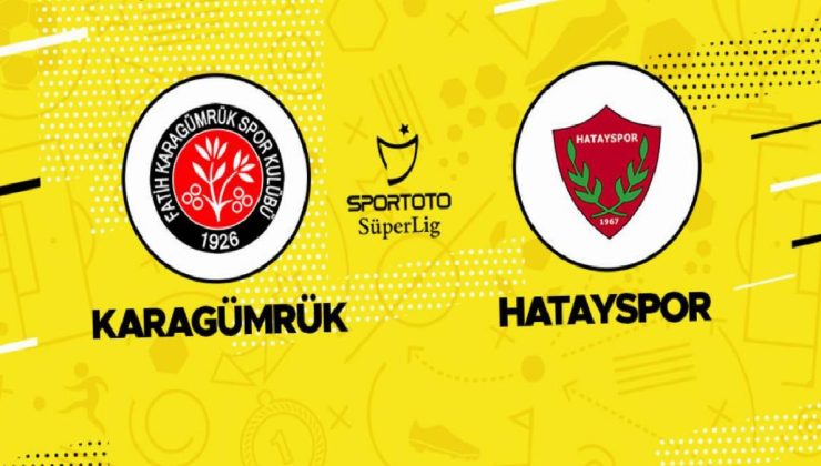 Karagümrük Hatayspor maçı saat kaçta, hangi kanalda? İlk 11’ler belli oldu