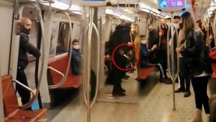 Metroda bıçaklı tehdidin cezası belli oldu