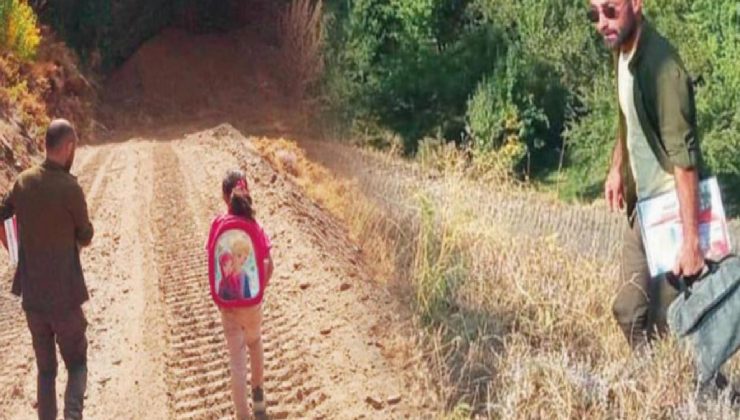 Öğrencisi için 5 kilometre yol yürüyor! Umuda yolculuk