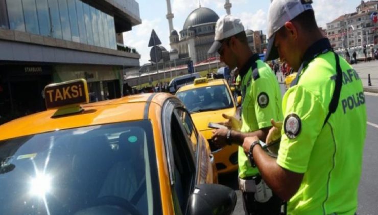 Taksim’de ticari taksi denetimi yapıldı: Şoförlere ceza yağdı