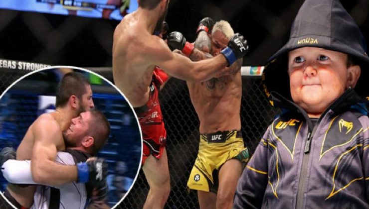 UFC’de Charles Oliveira’yı yenen Islam Makhachev kemerin yeni sahibi oldu! Khabib Nurmagomedov’un halefi… Hasbulla’ya büyük ilgi…